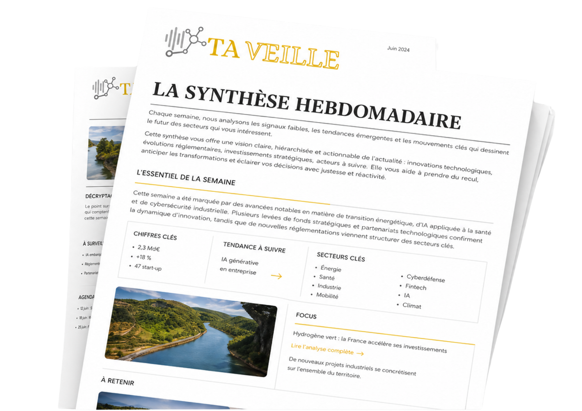 Exemple de synthèse hebdomadaire Ta Veille